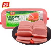 雙匯美味鹽水香腸220g支火腿腸三明治午餐肉切片方腿腸火腿批發
