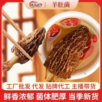 新貨頭茬羊肚菌云南特產(chǎn)干貨批發(fā)大個(gè)無沙煲湯食材菌菇湯包禮盒