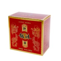 廠家批發(fā)熟茶龍珠普洱勐海紙盒裝120克古樹(shù)茶陳香陳韻普洱茶餅