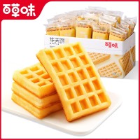 包郵百草味華夫餅1kg營養早餐蛋糕食品辦公室休閑零食西式糕點